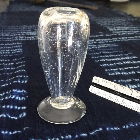 Glass vase with bubbles - Picture 1 of 6